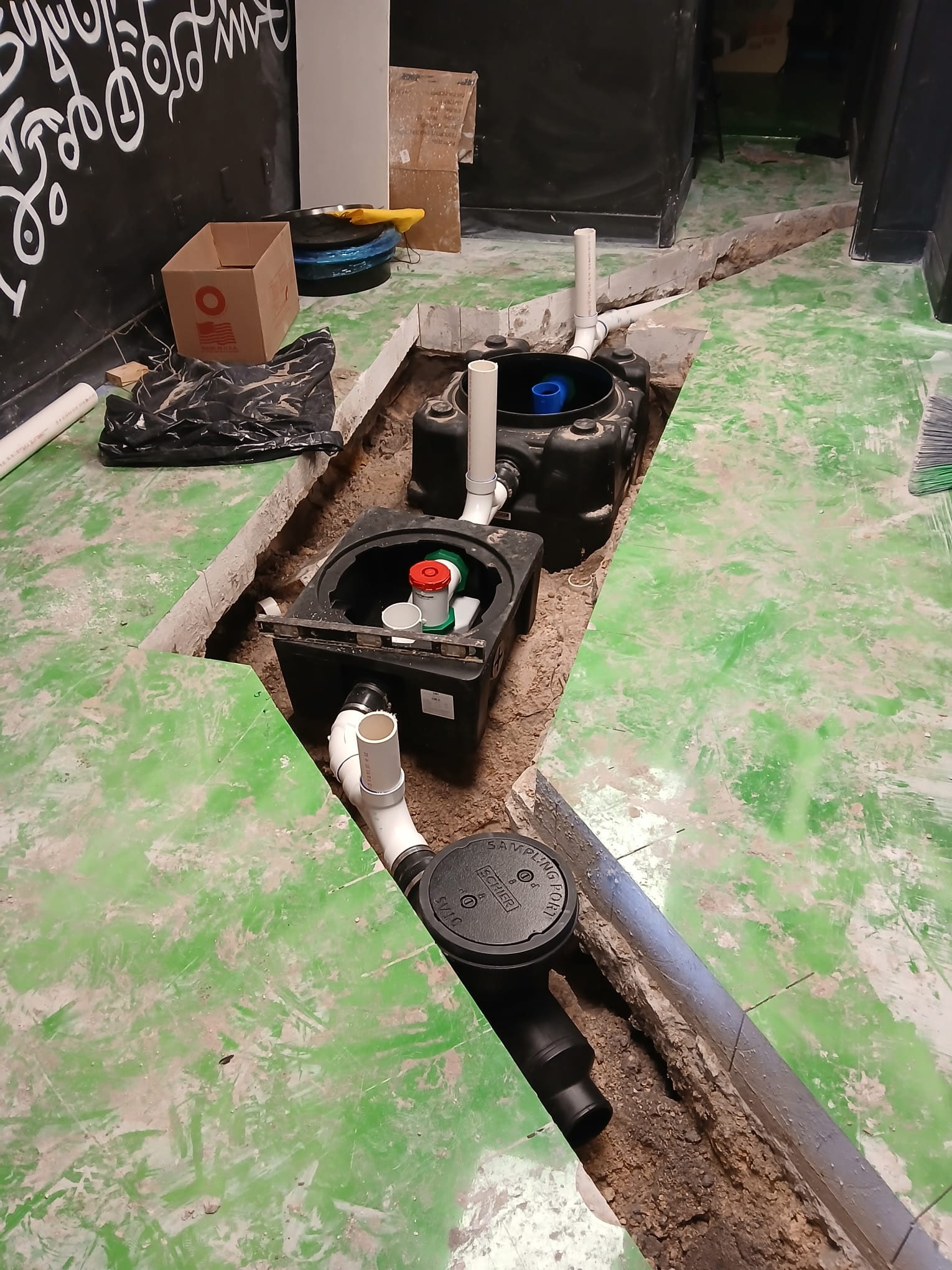 Grease trap installation